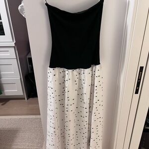Anna Quan Strapless Black and White Dress